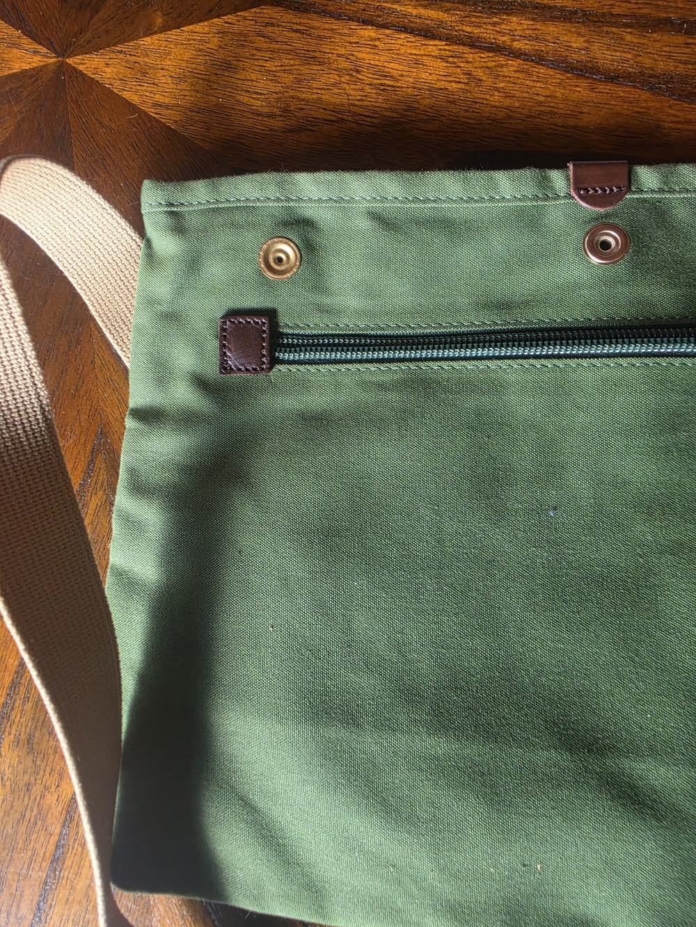 Porter Yoshida Tokyo Green Sacoche Crossbody Canvas Sling Shoulder Tote - NWOT - Picture 9 of 10